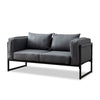 Single/Double/Triple Sofa Armchair Faux Leather Cushion Seat Metal Frame Armrest