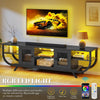 TV Stand Cabinet 160cm LED Storage Unit Industrial Metal Frame Fits 70 Inch TVs