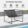 2Pcs Outdoor Modern Ergonomic Lounge Chair Sling Accent Chair Home Leisure Chair