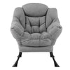 Home Office Accent Sofa Chair Leisure Lounge Armchair with Stool-Grey