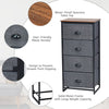 Chest of Drawers w/ 4 Drawers Home Storage Organizer Unit Modern Fabric Dresser