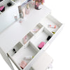 Modern Dressing Table Makeup Desk w/Sliding Mirror Shelves & Drawer Wooden Gifts