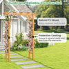 215 cm Garden Arch Wood Trellis for Climbing Plants-Orange