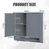 Wall Mounted Bathroom Cabinet Hanging Medicine Cabinet with Towel Bar Grey