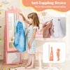 Children Jewelry Organizer Kids Jewelry Cabinet with Full-Length Mirror-Pink