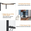 Metal Clothes Stand Coat Rack Corner Hall Tree Closet W/ Storage Shelves