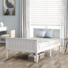 Solid Pine Wood Wooden Bed Frame White Grey Single Double Size Bed 3ft 4ft6