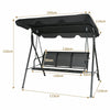 Garden Swing Chair 3 Seater Hammock Patio Outdoor Sun Shade W/ Adjustable Canopy