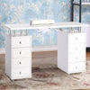 Mobile Nail Station Salon Manicure Table Desk Art Beauty Storage Drawers Cabinet
