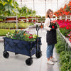 Folding Collapsible Wagon Utility Camping Beach Shopping Cart Adjustable Handle