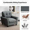 Tufted Upholstered Living Room Chair Reading Armchair w/ Cushion