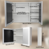 Modern Bathroom Mirror Cabinet With LED Lights 5 Shelves Anti-Fog Touch Switch