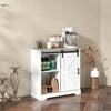 Sliding Barn Door Sideboard Storage Cabinet Coffee Bar TV Stand Farmhouse Style