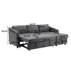Lounge Sectional Sofa Set Living Room Chaise Couch 4 Seater w/ Storage Ottoman