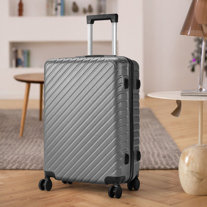 24 inch Medium Lightweight Suitcase Spinner 4 Wheels Luggage Trolley Travel Case
