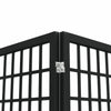 Folding 5-Panel Room Divider Japanese Style 200x170 Black Shoji J8D6