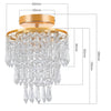 Modern Lamp LED Crystal Ceiling Light Pendant Chandelier Living Room Dining Room