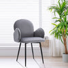 Grey Velvet Dining Chairs Metal Legs Modern Stylish Home Kitchen Lounge Office