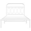 Metal Bed Frame with Headboard White 100x200 F6N1
