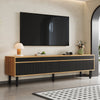 Modern TV Stand 3 Door Cabinet Sideboard with Storage for up to 70 Inch TV Black