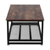 Metal TV Console Tea Coffee Table with Open Storage Rack Sofa Desk Shelving Unit