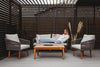 DAKO METARE 4-Seater Outdoor Garden Furniture Set – Rope Effect Durable Rattan