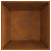 Fire Pit Square 60x60x30 cm Weathering Steel