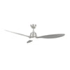 3 Blades 52inch Ceiling Fan Light 6 Speed Timer Remote Control Chandelier Silver