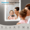 Bathroom LED Mirror Illuminated Demister Touch Bluetooth Clock 3 light Colors