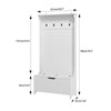 Panana Hallway Coat Rack Furniture Set Shoe Bench Storage Cabinet with 4 Hooks