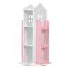 360° Rotary Bookshelf 4 Tier Display Castle Rack Standing Bookcase Storage Shelf