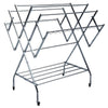Clothes Airer Drying Rack w/ Shoe Rack & Casters Indoor Outdoor Laundry Stand