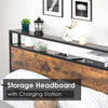 Double Bed Frame Industrial Metal Platform Bed with Headboard and Footboard