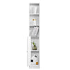 162cm Tall Storage Cabinet Bathroom Corner Slim Cabinet with 3-Tier Shelf&Door