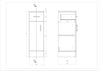 Bathroom Cabinet Cupboard Wooden Floor Freestanding Drawer Storage Unit White