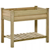 Raised Garden Bed with Legs and Storage Shelf Elevated Wooden Planter Box