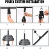 Fitness Cable Pulley System LAT Pull-Down Arm Workouts Attachment DIY Gym Home