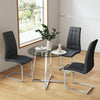 Round Tempered Glass Dining Table 2-4 Seater Living Room Kitchen Dinner Table UK