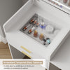 Modern Dressing Table Vanity Set with LED Mirror Stool Side Panel 2 Drawers