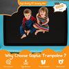 3-in-1 Kids Trampoline 6FT Rectangle Toddler Trampoline w/ Swing Horizontal Bar