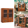 Vintage Small Wooden Wall Cabinet Desktop Storage Display Drawer Shelf Cupboard