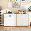 Freestanding Shoe Storage Cabinet with 2 Anti-tipping Kits-Natural