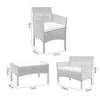 Rattan Garden Furniture Set 4 Piece Patio Table Chairs Sofa Outdoor Conservatory
