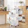 6 Tier Kitchen Rotating Storage Trolley Cart Utility Vegetable Mobile Shelf Chjt