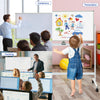 Double-Sided Magnetic Mobile Whiteboard Adjustable Mobile Rolling Erase Board