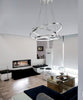 Modern Round LED 3 Ring Pendant Ceiling Light Cool White 6000K Chandelier H3074
