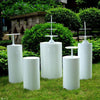 5PCS Metal Plinth Cylinder Dessert Pedestal Wedding Cake Flower Display Stand UK