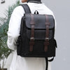 New Mens Travel Backpack PU Leather Satchel Laptop Bag Camping Hiking Rucksack