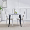 75x75cm Wooden Dining Table with Metal Legs Dining Room Kitchen Tables White