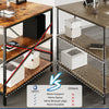 L-Shaped Computer Desk Study Writing With Fabric Pocket Hook Home Storage Shelf